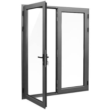 Impresa Double Door Aluminium Doors and Windows Grey