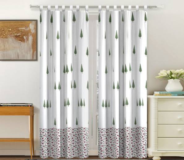 Cotton Hand Block Jaipuri Curtain – Set of 2