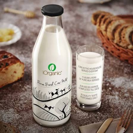 iOrganic Fresh A2 Cow Milk, Zero Adulteration – 1 L
