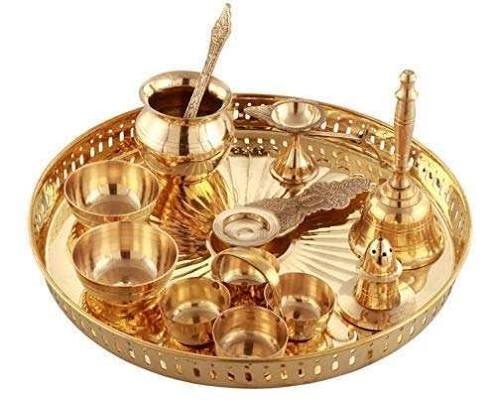 Diwali Thali Handcrafted Brass Navratri Thali Se
