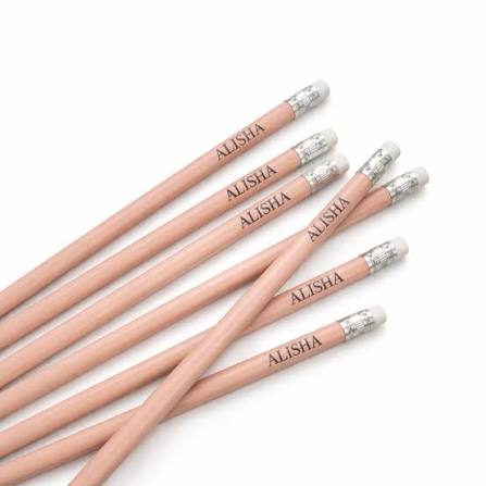 Personalised Pastel Pink Pencil