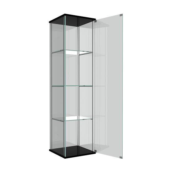 Buzleer Frameless Window Pane Showcase with Wheels
