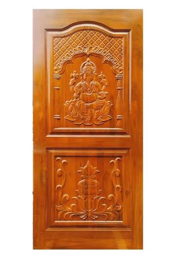 Interior Carved Solid Wood Door, For Home, 8 X 4 Ft
