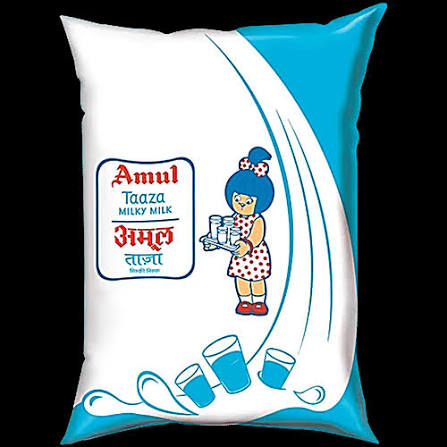 Amul Taaza Toned Milk (1 L Pouch)