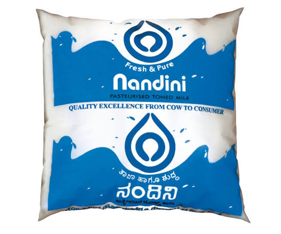 Nandini Pasteurized Toned Milk (1 L Pouch)