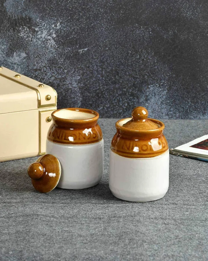 Clios Heritage Store Set of 2 Ceramic Pickle Jars
