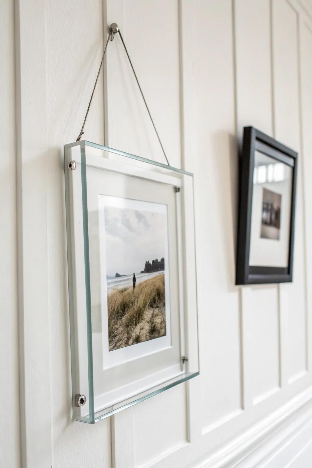 Floating Glass Photo Frame