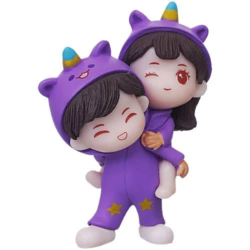 eCraftIndia Purple Miniature Cute Couple