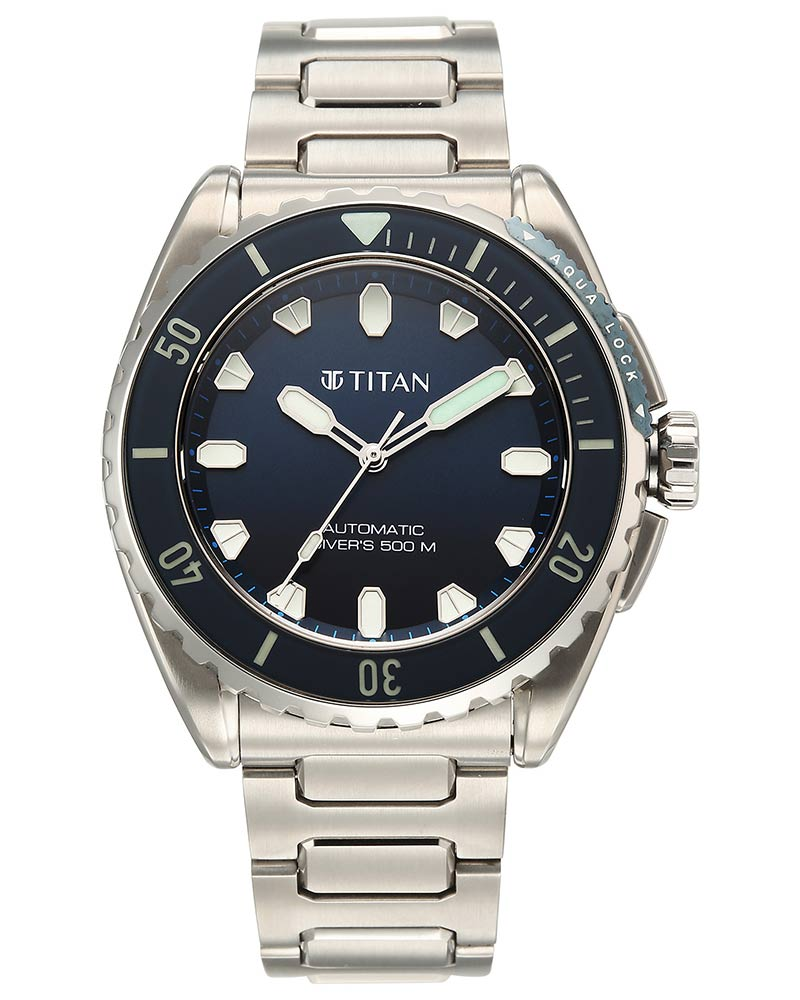 Titan Men’s Zero Hour Diver’s 500m Automatic Analog Watch