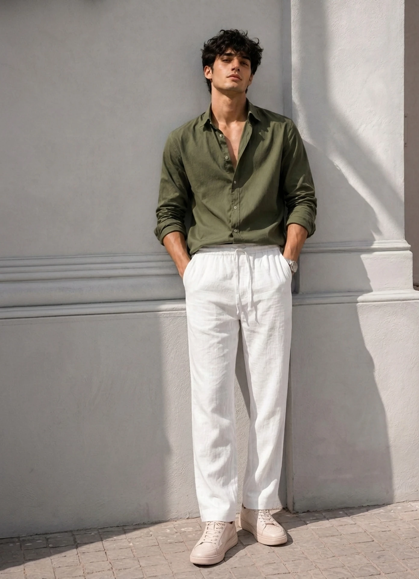 Linen Blend Trousers