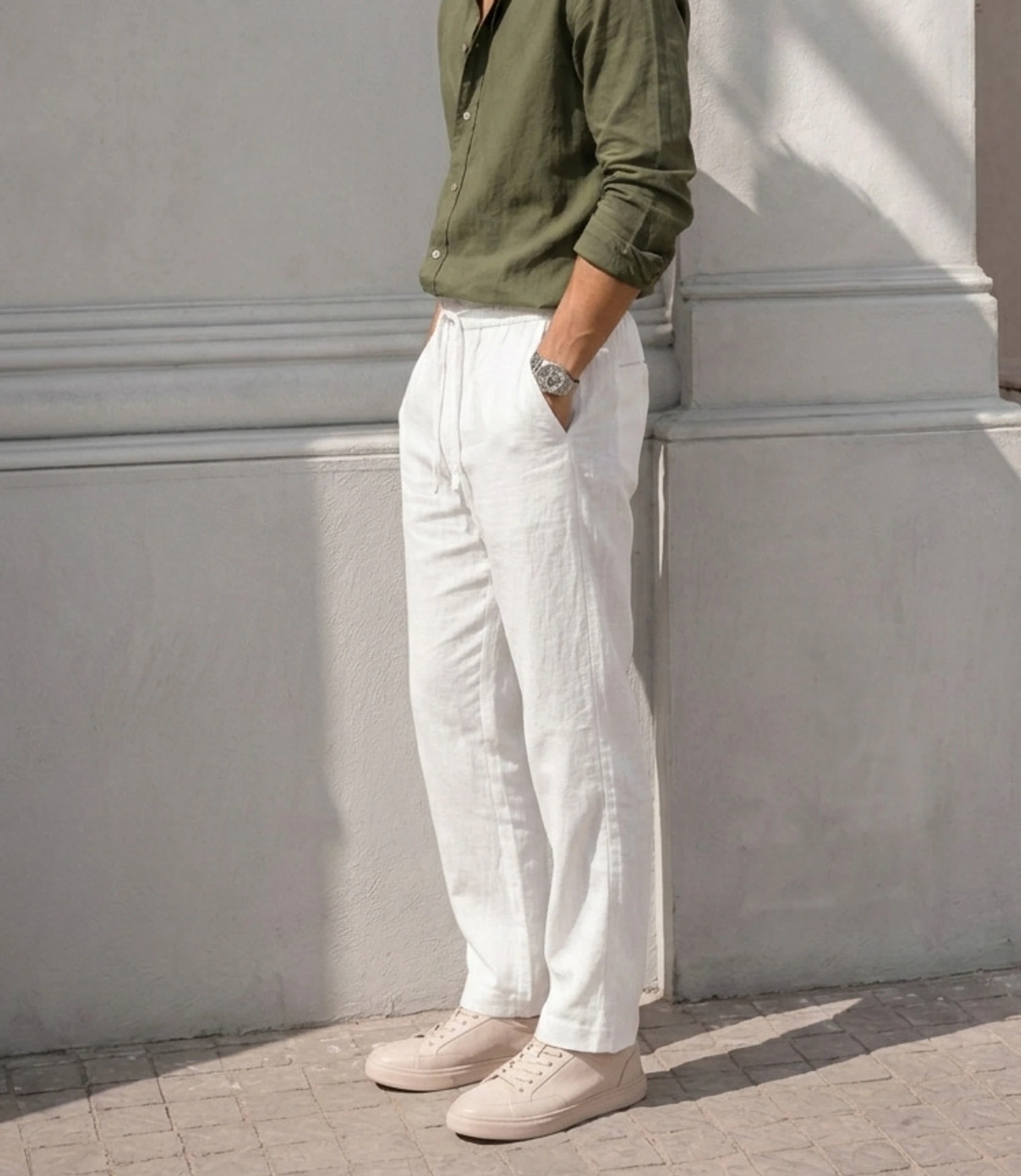 Linen Blend Trousers