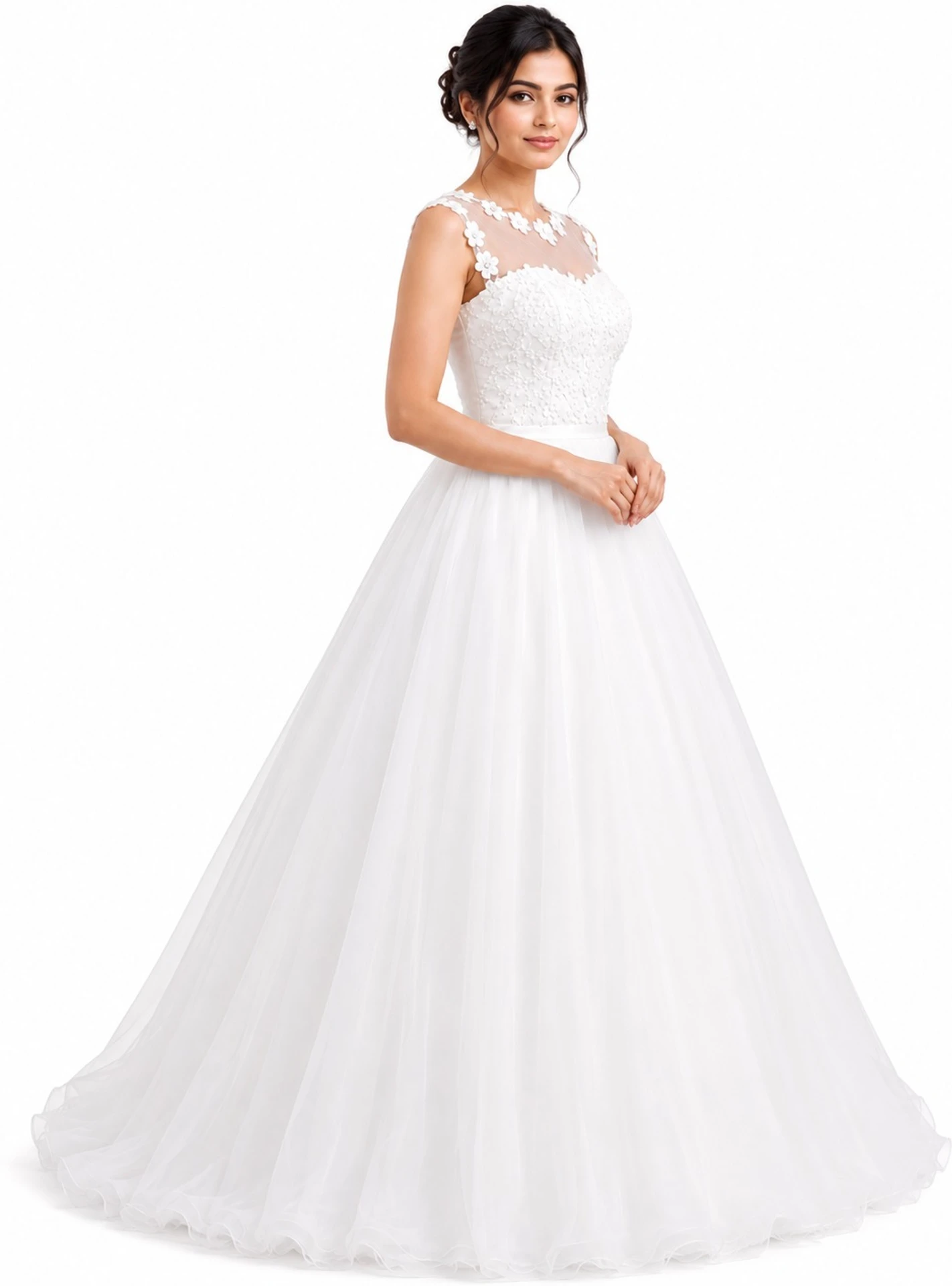 Anarkali Gown (White)