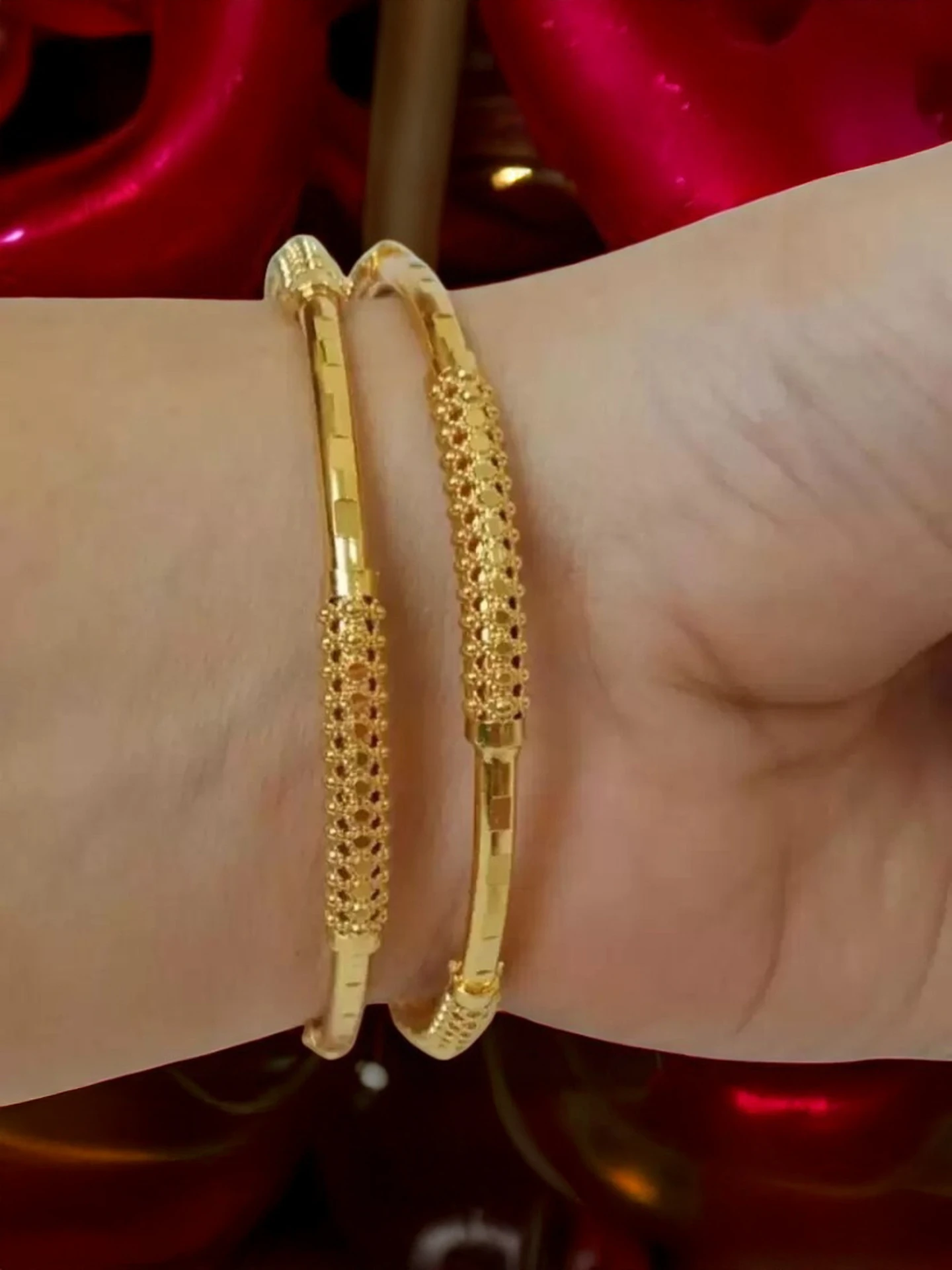 Gold-plated Bangle Set