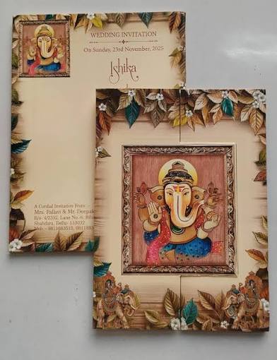 Wedding Invitation Cards, Trending Hindu Marriage Invite with Traditional Design