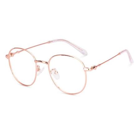 Rose Gold Full Rim Round Lenskart SG Nuun LK E18526AF Eyeglasses