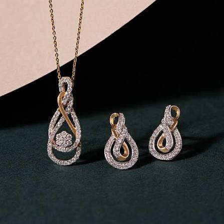 Request a Call Back Real Diamond Pendant Set