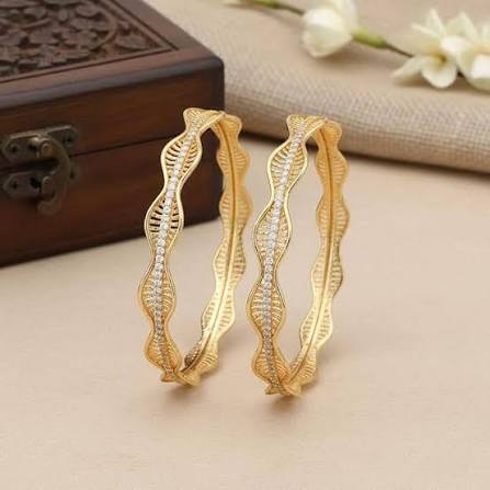 Elegant Gold Plated Bangle For Women