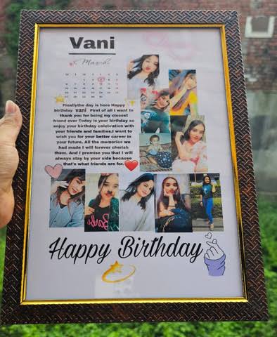 Kriti Art Birthday gift photo frame customized birthday frame