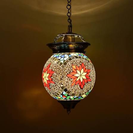 Homesake Handcrafted Mosaic Glass Hanging Lamp