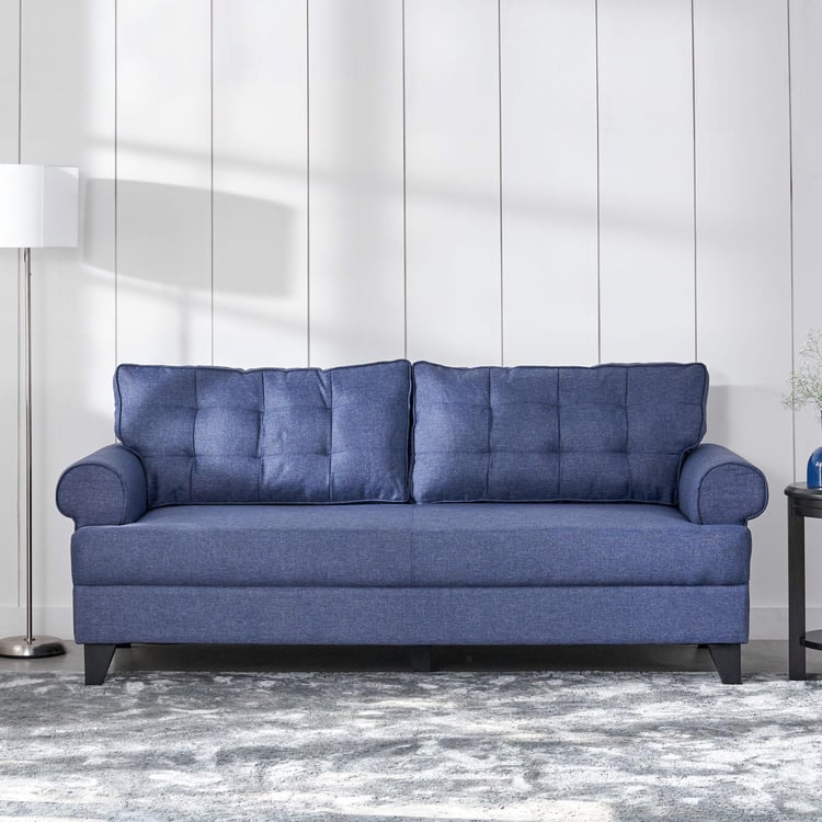 Helios California Fabric 3-Seater Sofa – Blue