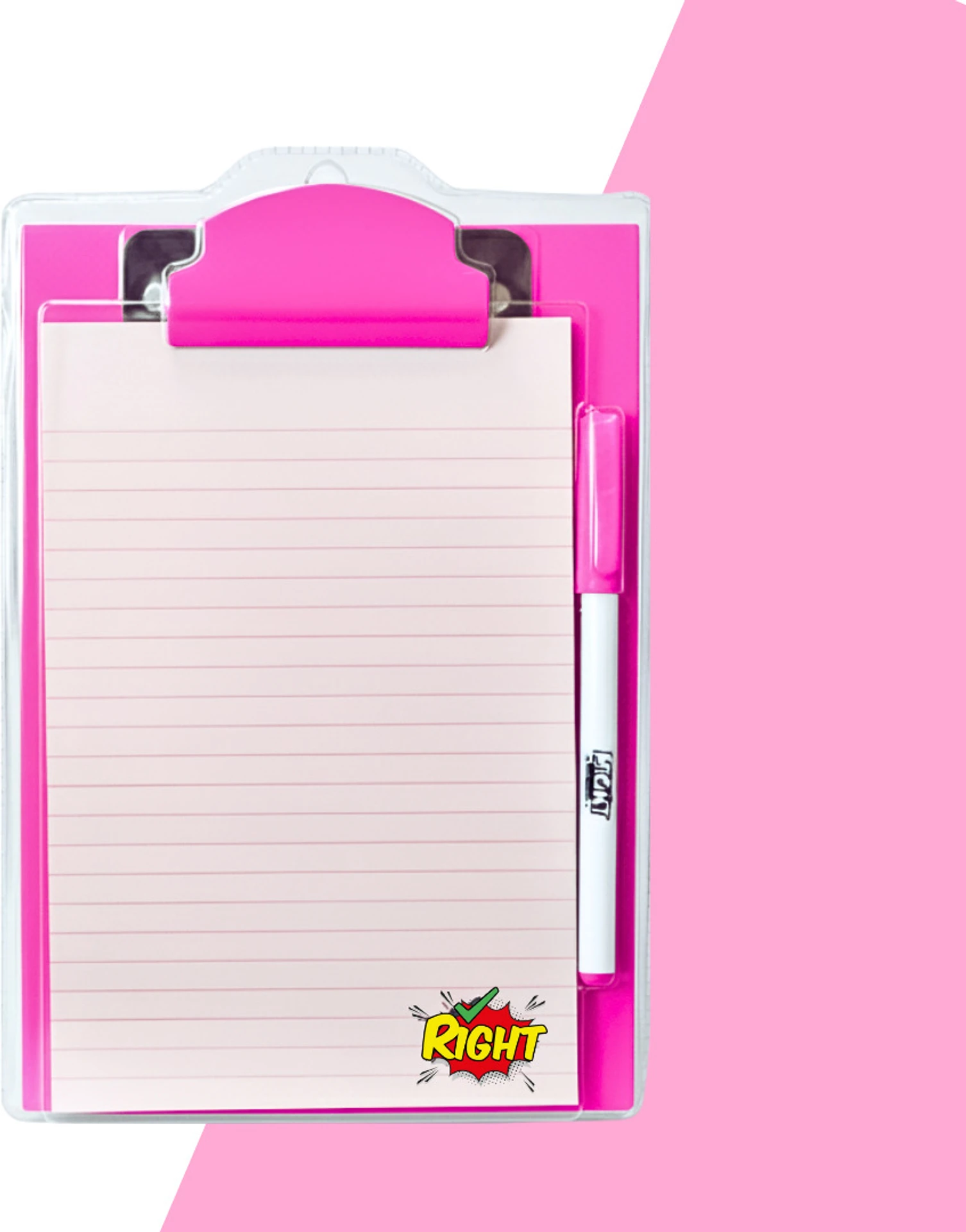 right A5 Notepad with Clip Board
