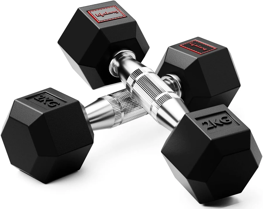 Lifelong 2X2kg Rubber Dumbbell