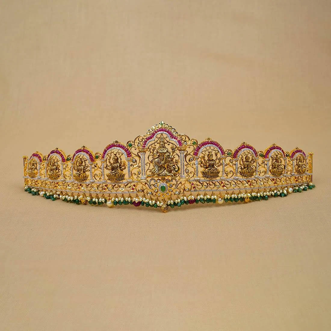 Magnificent Gold Pachi Ashtalakshmi Vaddanam