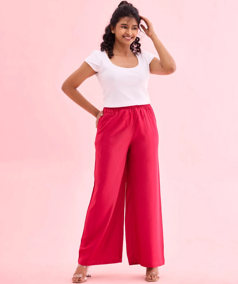 Women s Go Colors Solid Palazzos