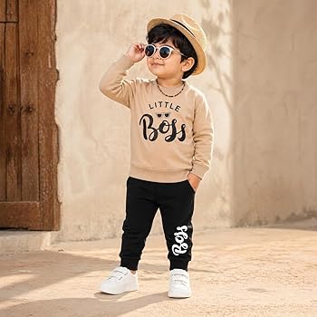 Cotton Printed Full Sleeves T-shirt and Pants Baby Boy Dress