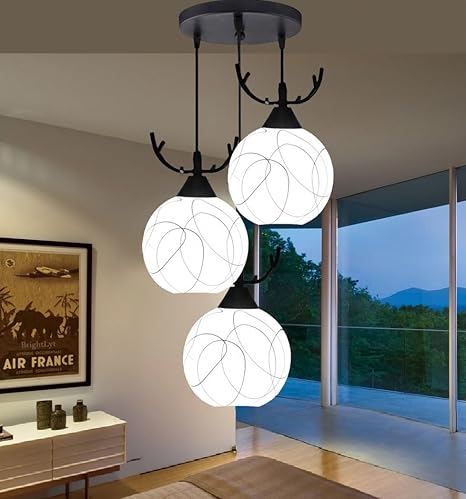 BrightLyt Deer Horns Ceiling Hanging Lights for Living