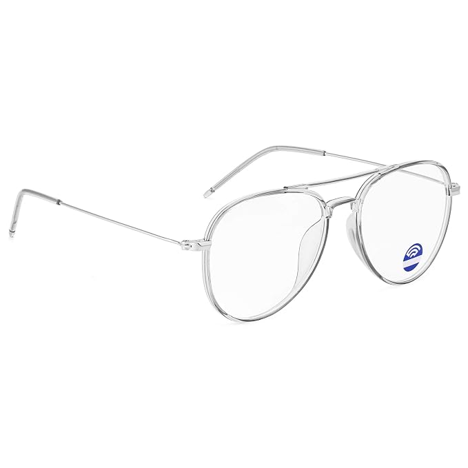 ROYAL SON Unisex Aviator Blue Ray Cut Ultralight Spectacle Frames