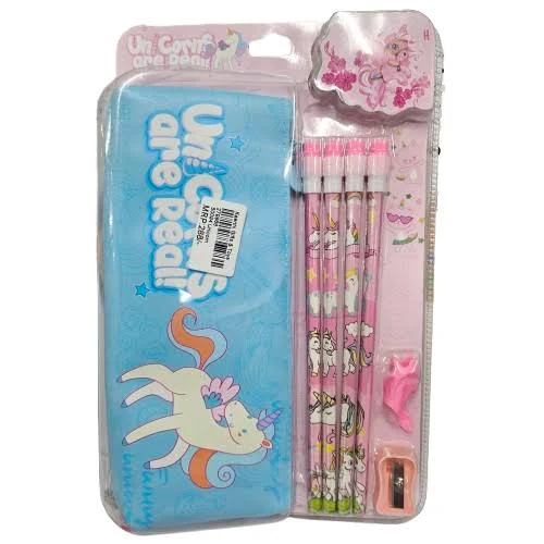 Unicorn themed stationary kit set with pouch