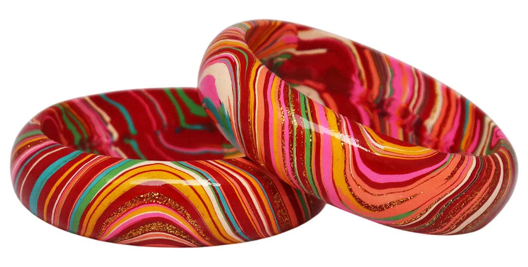 Stylish Wave Pattern Lac Kada Bangles
