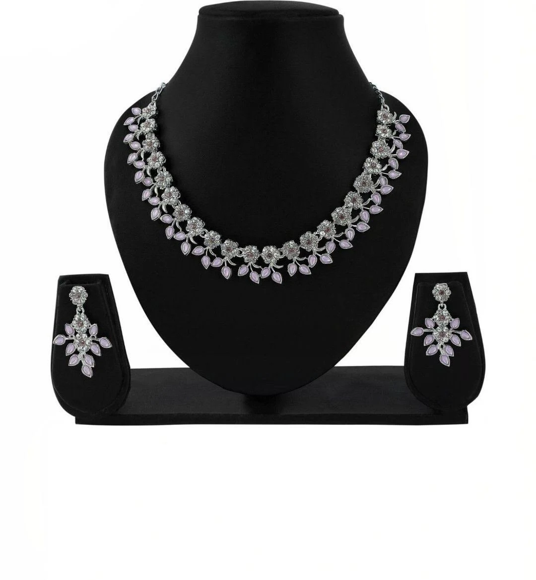 VINAARI Alloy Ethnic Necklace And Earrings