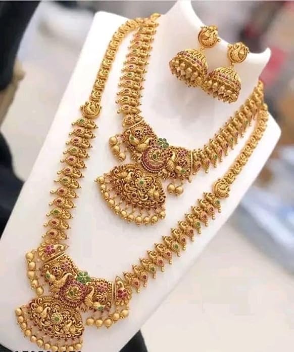 KEYMAX Alloy Gold-plated Gold Jewellery Set