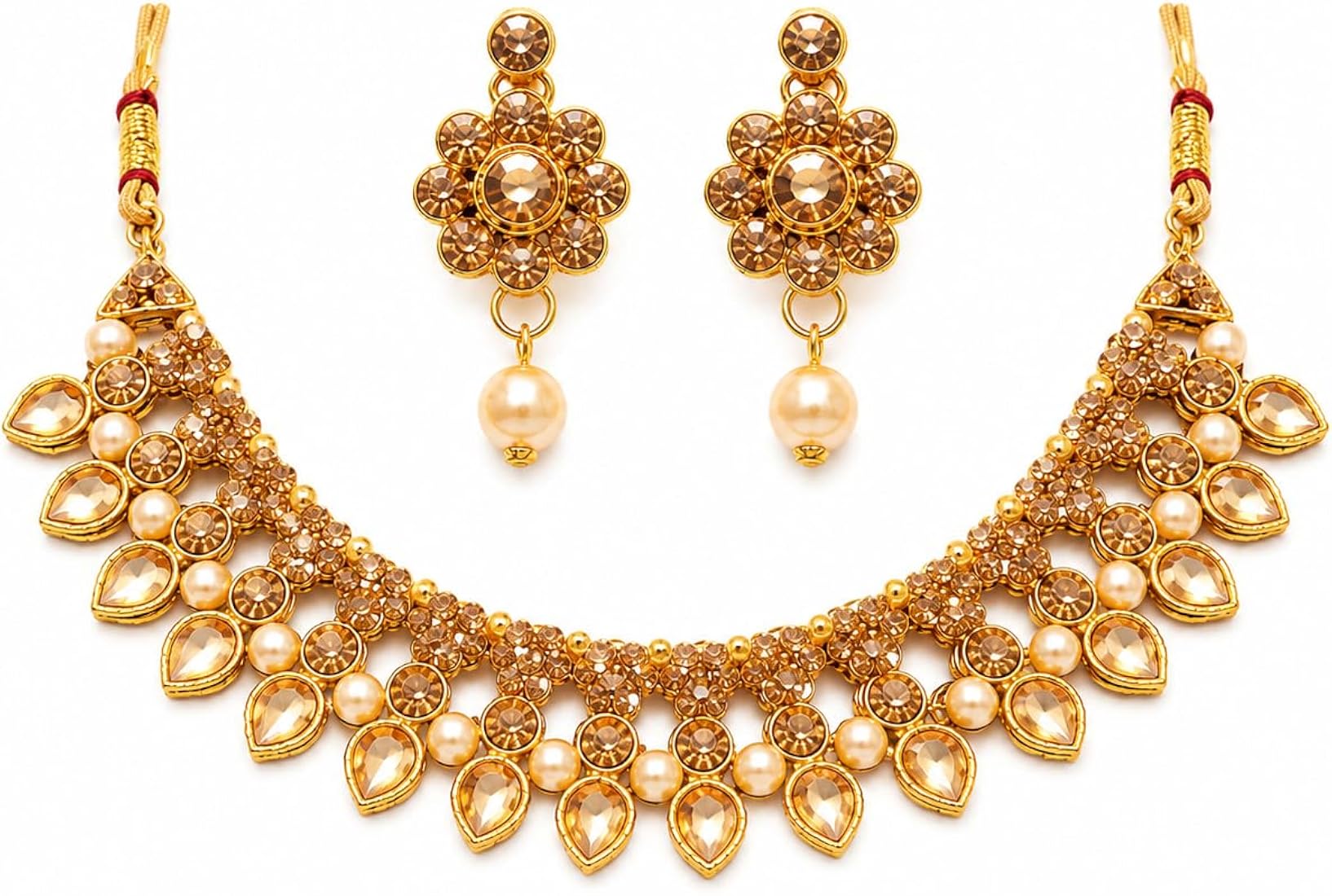 Avyaa Gold Plated Kundan Necklace Set for Women