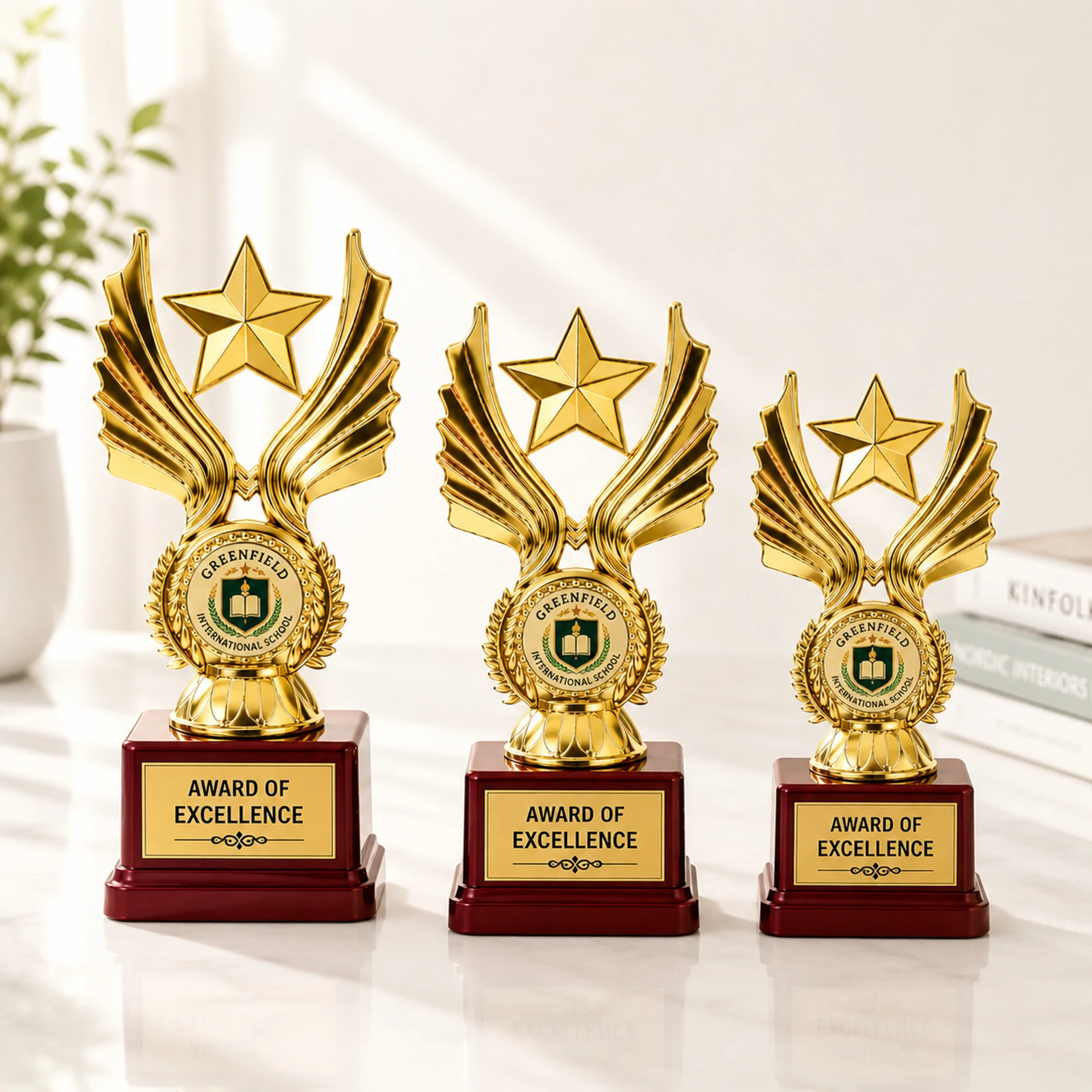 SPELLBALE WINGS DESIGN TROPHY SET