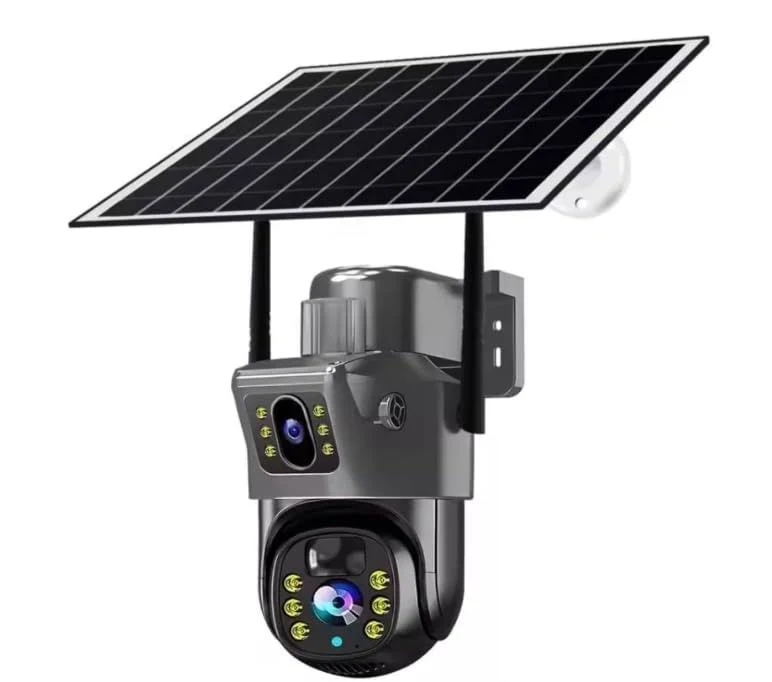 DDLC 6MP Dual Lens Solar Powered Security Camera Outdoor