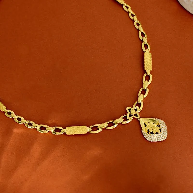 GRT Jewellers Elegant Gold Multi Design Necklace