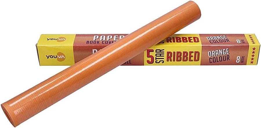 Navneet Youva Book Cover Roll 8 Meters ( Orange )