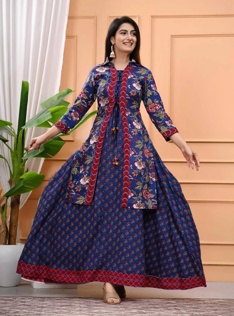 Dss Fashion Women Kurta Ethnic Jacket Set