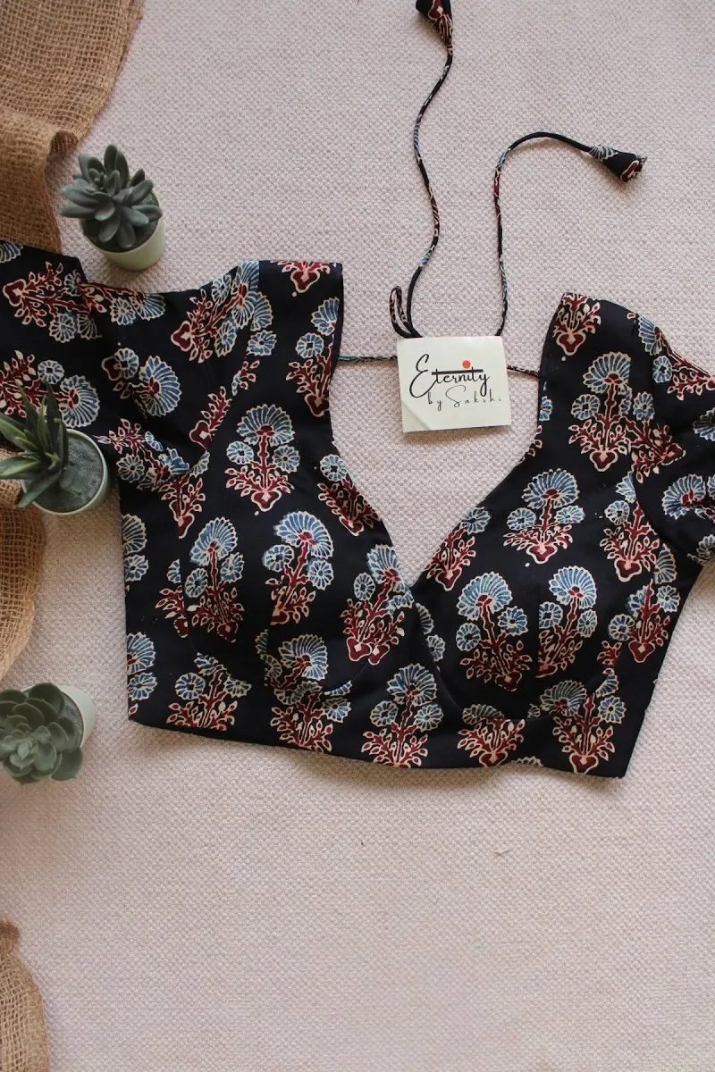 Ajrakh Silk Blouse