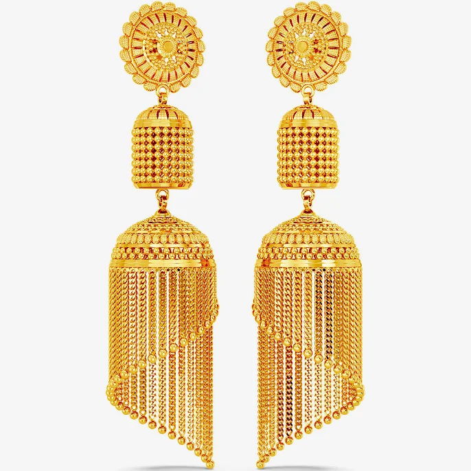 Joyalukkas Zariya Flare Gold Jhumkas