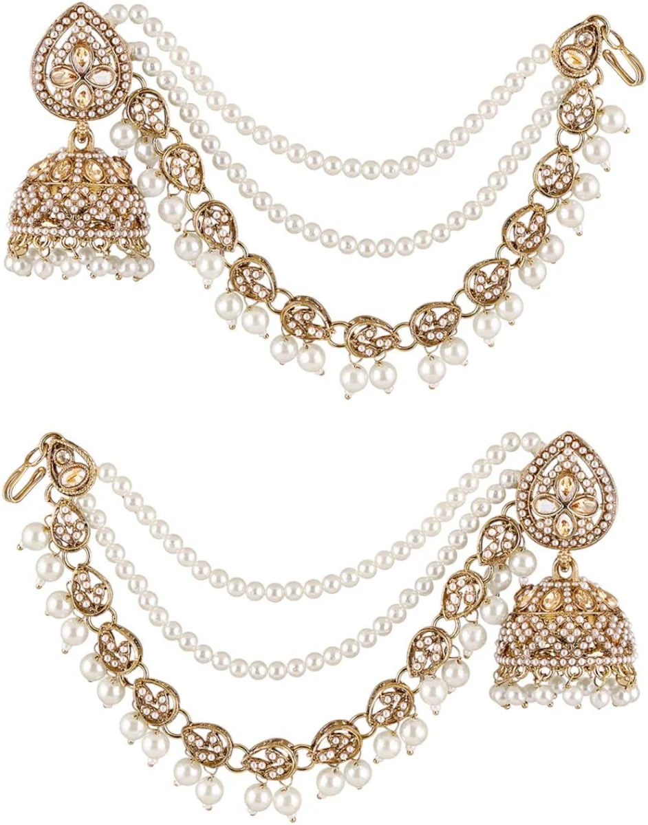 fabula Jewellery Jhumka Hair Kaan Chain
