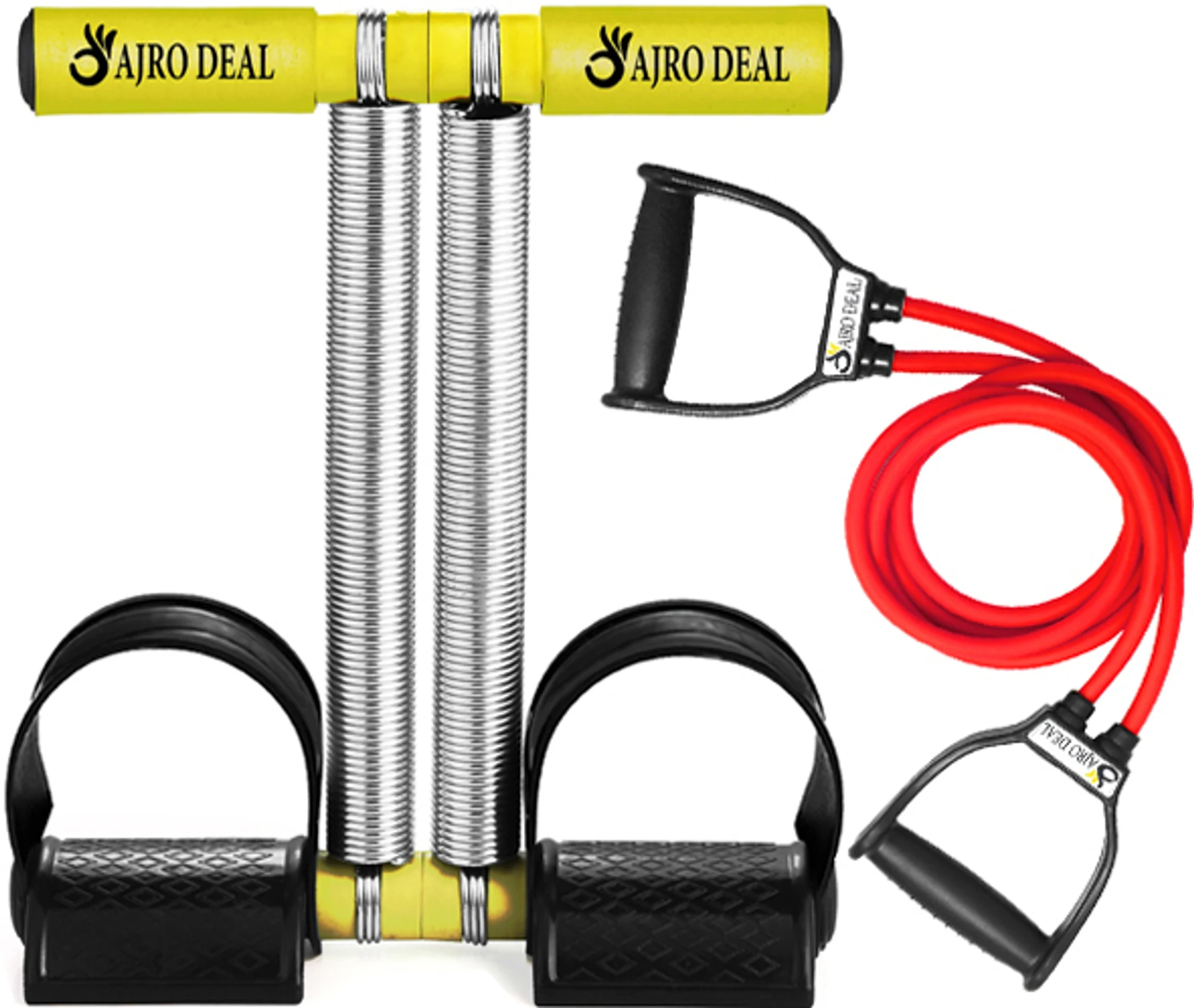 AJRO DEAL Fitness Combo Double Spring Tummy Trimmer