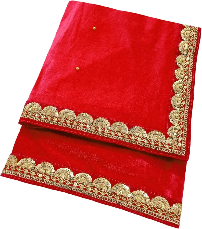 Navti Creations Shirdi Velvet Shawl With Semi Circle saree