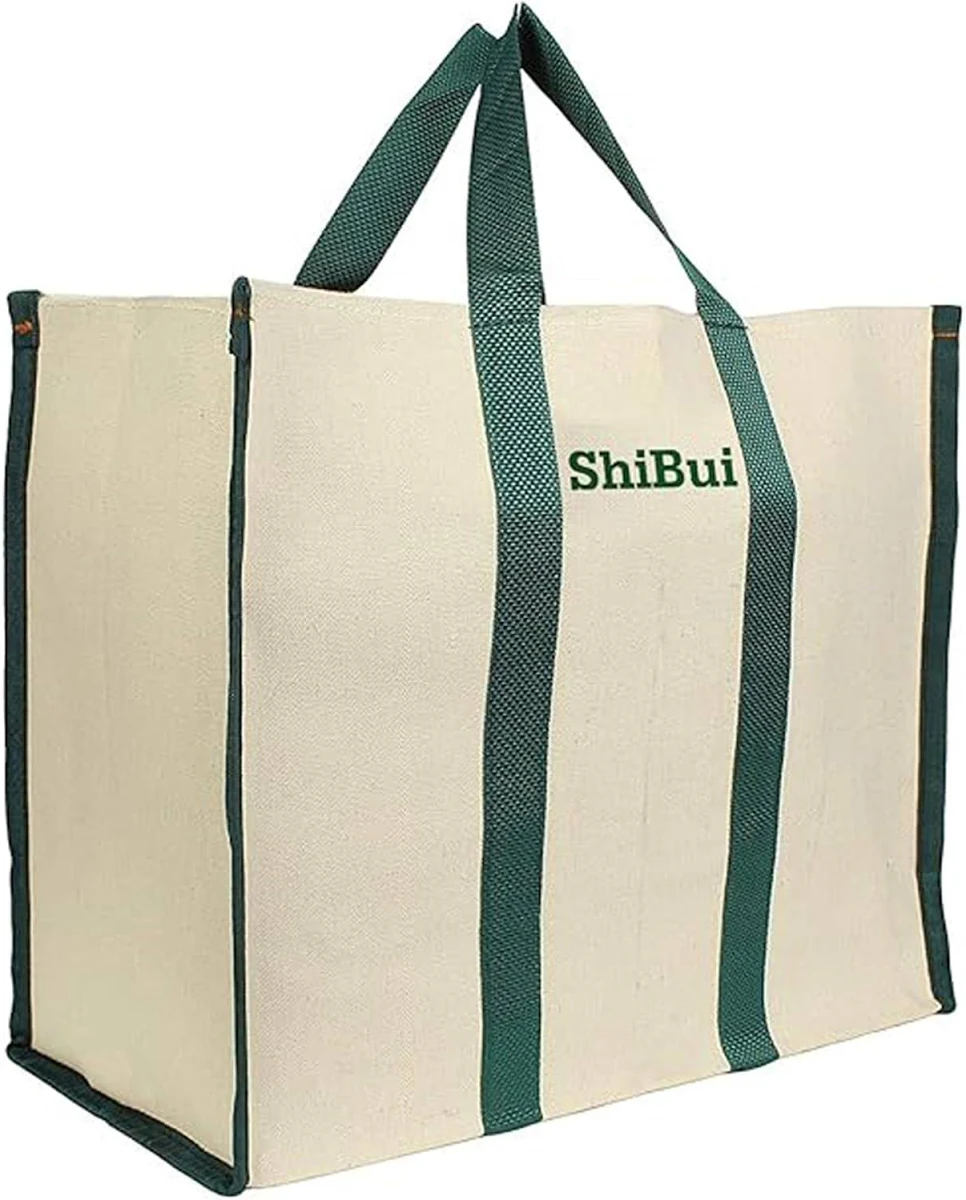SHIBUI Canvas Grocery Shopping Bag
