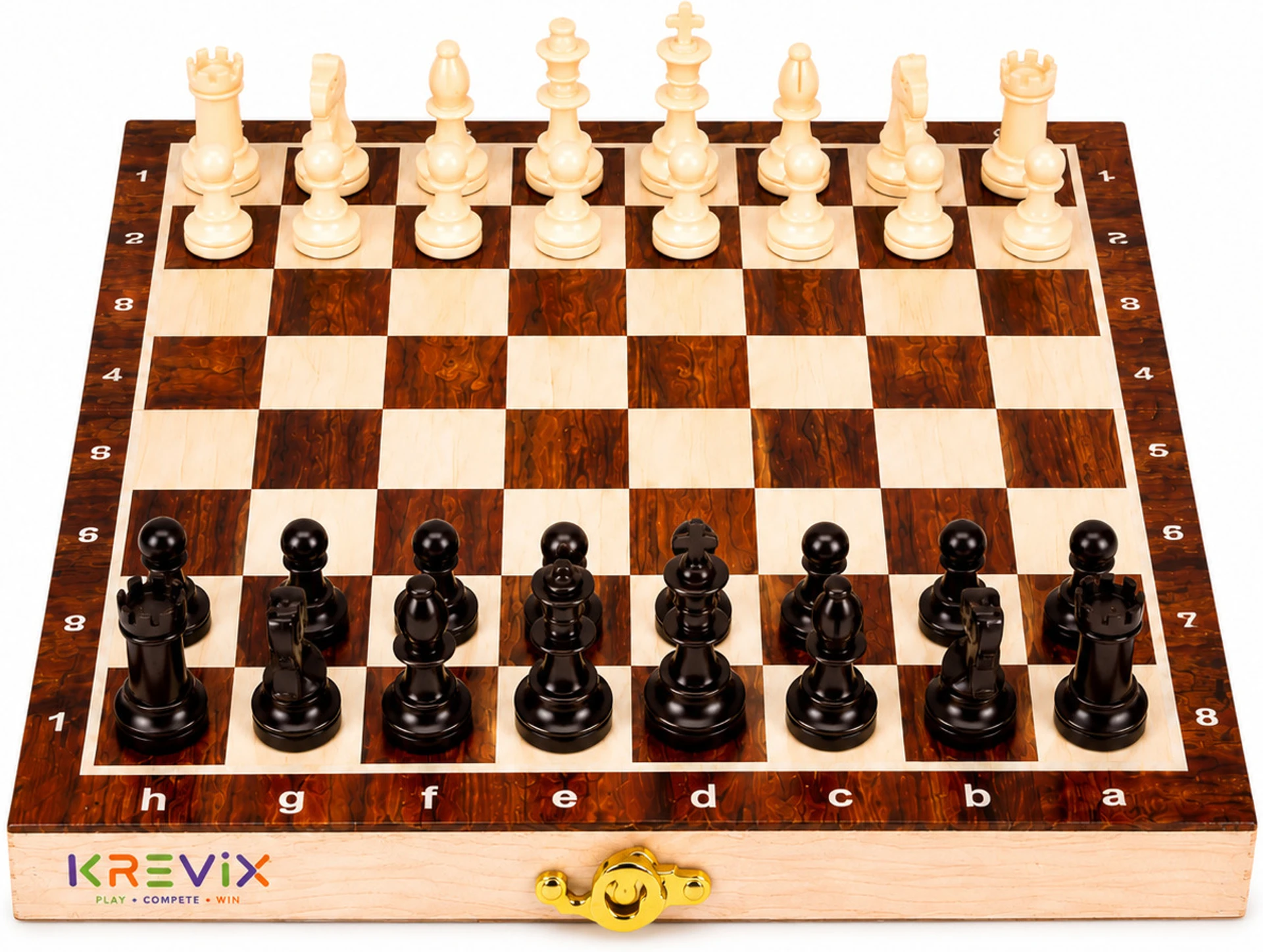 Krevix Wooden Folding Chess 12 X 12 Inches