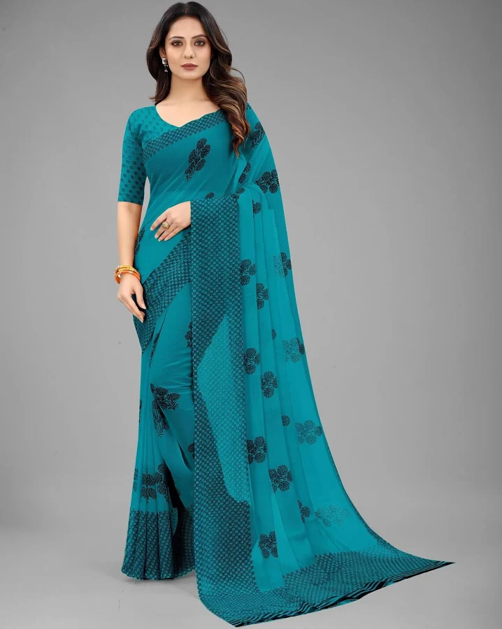 Vr Fashions Printed Bollywood Chiffon Saree