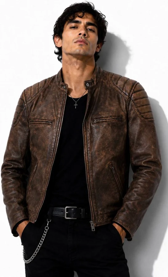 Cidim Leather Jacket Men Premium 100% Pure Original Brown day’s